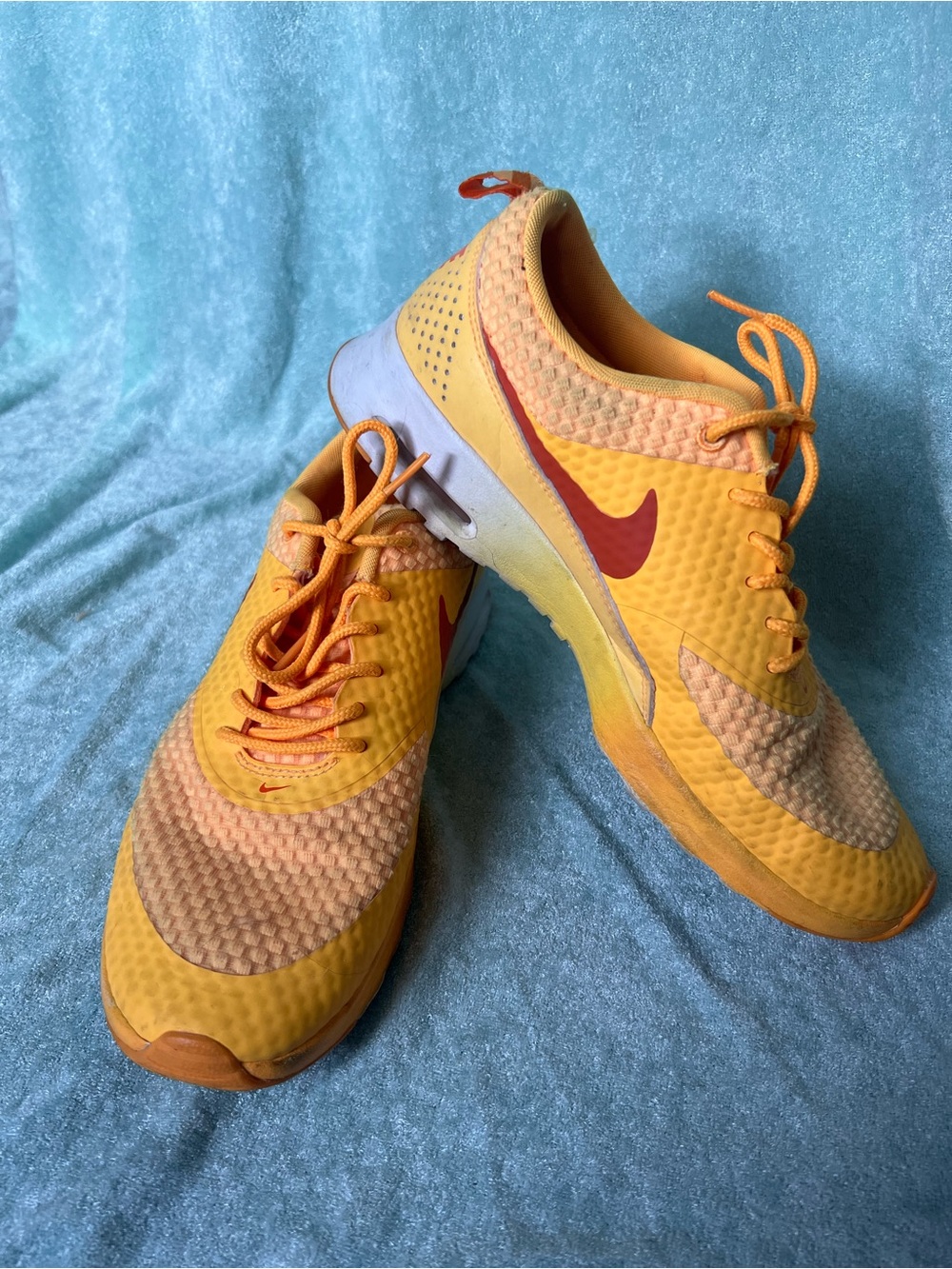Nike Air Max Thea Premium Sneakers Orange Yellow 10